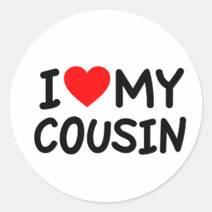 Ik hou van mijn neef ronde sticker