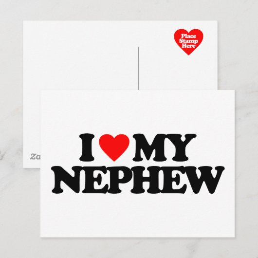 IK HOU VAN MIJN NEEFJE BRIEFKAART (Voorkant / Achterkant)