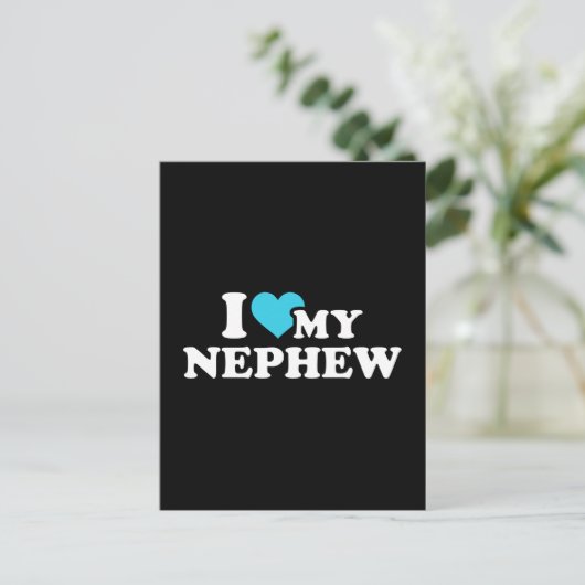 Ik hou van mijn neefje briefkaart (Staand voorkant)