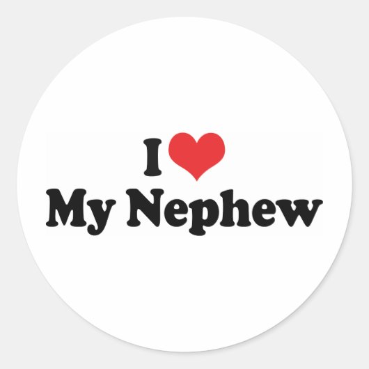 Ik hou van mijn neefje ronde sticker (Voorkant)