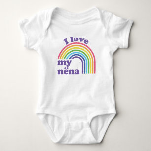 Ik hou van mijn nëna - Cute Rainbow Romper