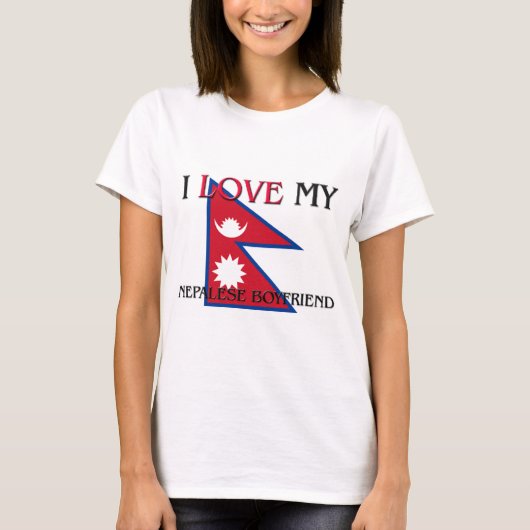 Ik hou van mijn Nepalese vriend T-shirt (Voorkant)