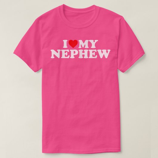 Ik hou van mijn Nephew rood hart T-shirt (Design voorkant)
