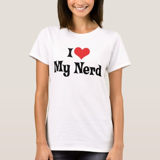 Ik hou van mijn nerd t-shirt (Voorkant)
