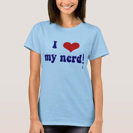 Ik hou van mijn nerd! t-shirt (Voorkant)