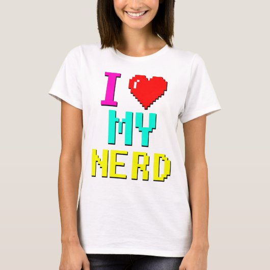 ik hou van mijn nerd v3 t-shirt (Voorkant)