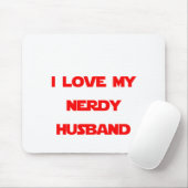 Ik hou van mijn nerdy Husband Muismat (Met muis)