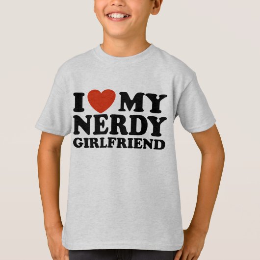 Ik hou van mijn Nerdy Vriendin T-shirt (Voorkant)