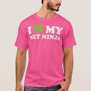 Ik hou van mijn Net Ninja Matching Pickleball Kopp T-shirt