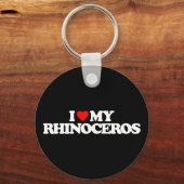 IK HOU VAN MIJN NEUSHOORN SLEUTELHANGER (Voorkant)