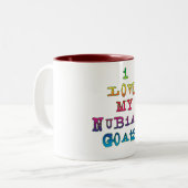 Ik hou van mijn neusse geiten tweekleurige koffiemok (Voorkant links)