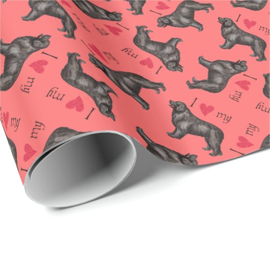 Ik hou van mijn Newfoundland Cadeaupapier (Rol Hoek)