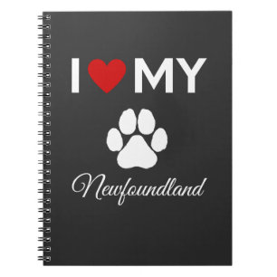 Ik hou van mijn Newfoundland hond aangepaste tekst Notitieboek