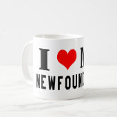 Ik hou van mijn Newfoundland Koffiemok (Voorkant links)