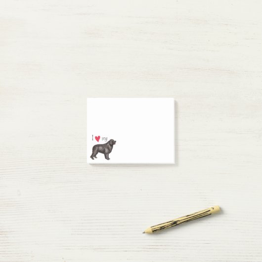 Ik hou van mijn Newfoundland Post-it® Notes (Op bureau)