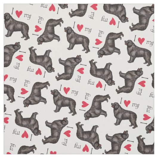 Ik hou van mijn Newfoundland Stof (Swatch)
