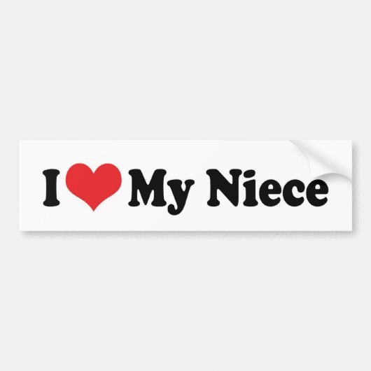 Ik hou van mijn nichtje Bumpersticker (Voorkant)