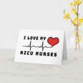 Ik hou van mijn NICU verpleegkundigen hartslag Kaart (Gele Bloem)
