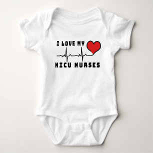 Ik hou van mijn NICU verpleegsters hartslag Romper