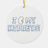 Ik hou van mijn nieren keramisch ornament (Voorkant)