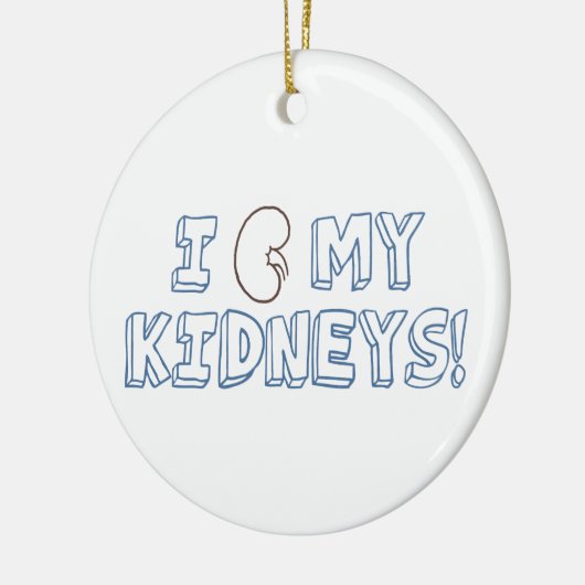 Ik hou van mijn nieren keramisch ornament (Links)