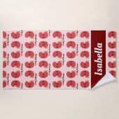 Ik hou van mijn nieren - Schattigee lachende niere Strandlaken (Voorkant)