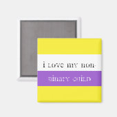 Ik hou van mijn niet binair kind magneet (Voorkant / Achterkant)