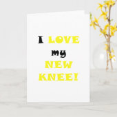 Ik hou van mijn nieuwe knie kaart (Gele Bloem)