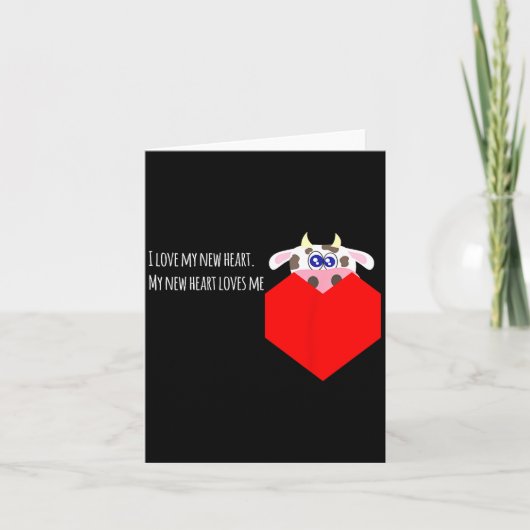 Ik hou van mijn nieuwe koeienklep hartpatiënt kaart (Voorkant)