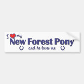 Ik hou van mijn nieuwe Pony in het bos (mannelijke Bumpersticker (Voorkant)