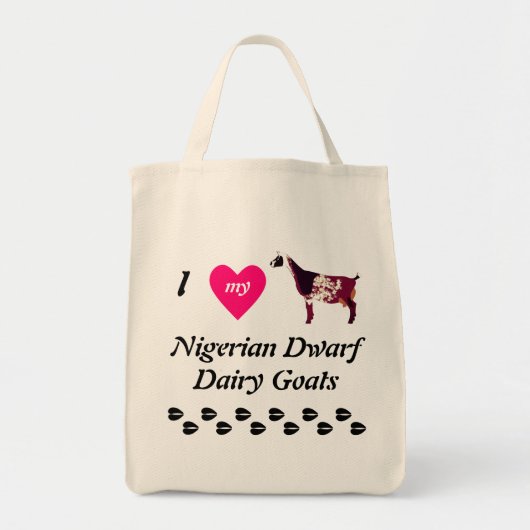 Ik hou van mijn Nigeriaanse Dwarf Dairy Goats Tote Bag (Voorkant)