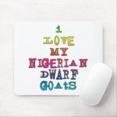 Ik hou van mijn Nigeriaanse dwerggeiten Muismat (Met muis)