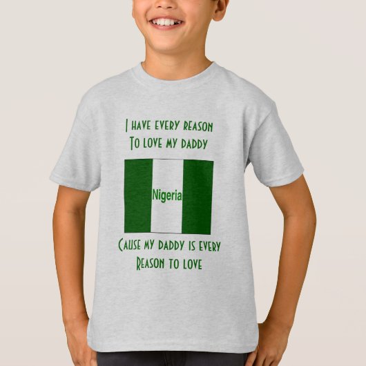 Ik hou van mijn nigeriaanse vader t-shirt (Voorkant)