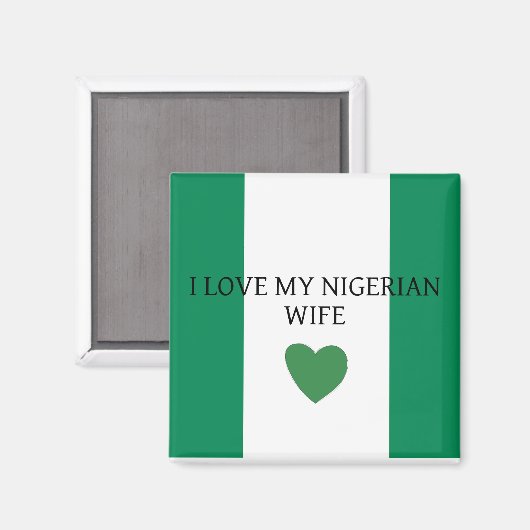 Ik hou van mijn Nigeriaanse vrouw Magneet (Voorkant / Achterkant)