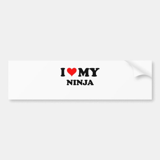 Ik hou van mijn Ninja Bumpersticker (Voorkant)