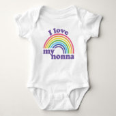 Ik hou van mijn nonna - Cute Rainbow Romper (Voorkant)