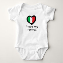 Ik hou van mijn nonna Italiaans Baby Bodysuit Shir