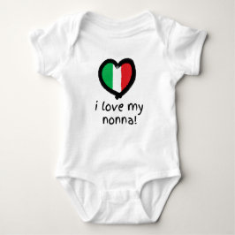 Ik hou van mijn nonna Italiaans Baby Bodysuit Shir