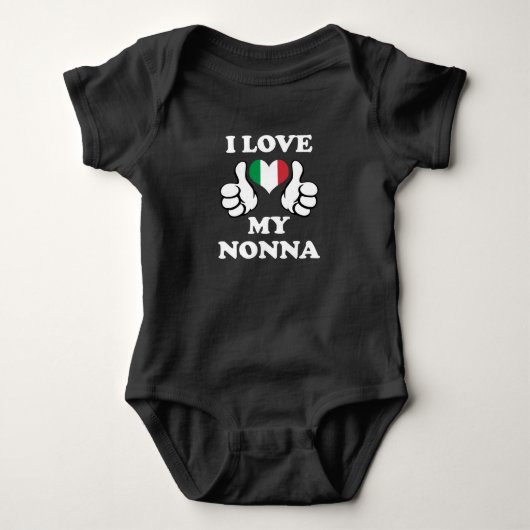 Ik hou van mijn Nonna Italiaans Grandma baby shirt (Voorkant)