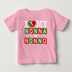 Ik hou van mijn Nonna & Nonno Baby T-shirt
