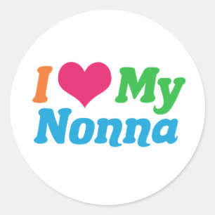Ik hou van mijn nonna ronde sticker
