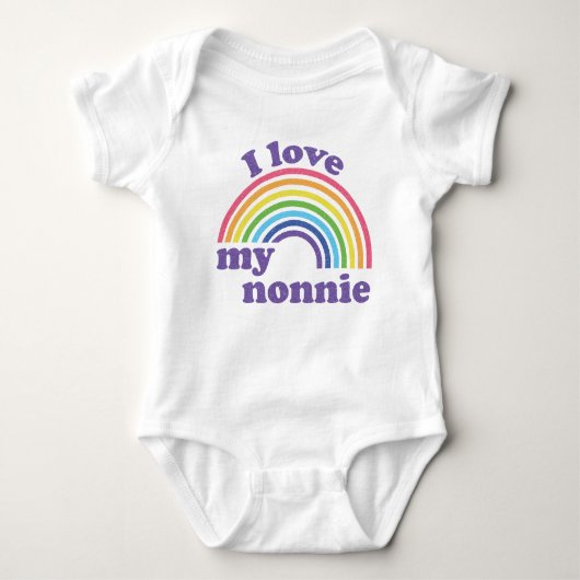 Ik hou van mijn Nonnie - Mooie Regenboog Romper (Voorkant)
