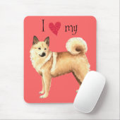 Ik hou van mijn Noors Buhund Muismat (Met muis)