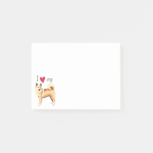 Ik hou van mijn Noors Buhund Post-it® Notes (Voorkant)