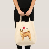 Ik hou van mijn Noors Buhund Tote Bag (Voorkant (product))