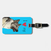Ik hou van mijn Noorse hond Bagagelabel (Voorkant horizontaal)