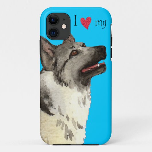 Ik hou van mijn Noorse hond Case-Mate iPhone Case (Achterkant)