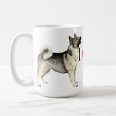 Ik hou van mijn Noorse hond Koffiemok (Links)