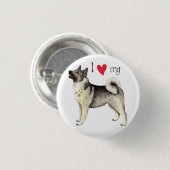 Ik hou van mijn Noorse hond Ronde Button 3,2 Cm (Voorkant /achterkant)