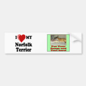 Ik hou van mijn Norfolk Terrier Dog Bumpersticker (Voorkant)
